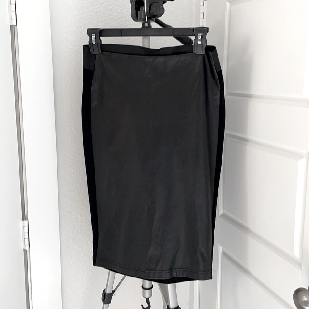 Black Faux Leather skirt